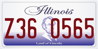 IL license plate Z360565