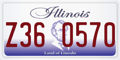 IL license plate Z360570