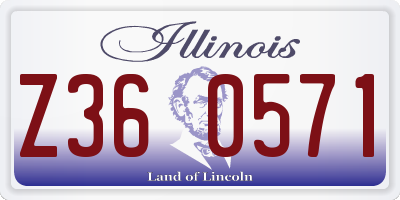 IL license plate Z360571