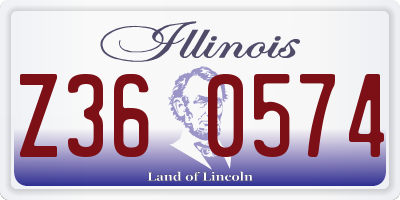 IL license plate Z360574
