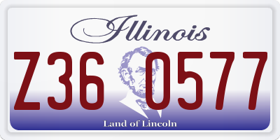 IL license plate Z360577