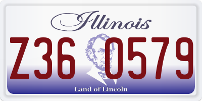 IL license plate Z360579