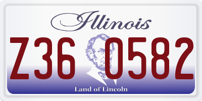 IL license plate Z360582