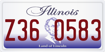 IL license plate Z360583