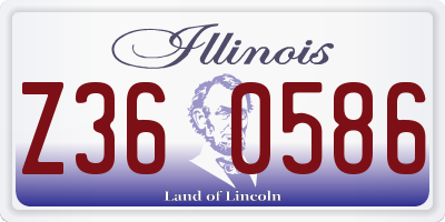 IL license plate Z360586