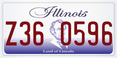 IL license plate Z360596