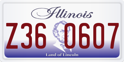 IL license plate Z360607