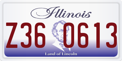 IL license plate Z360613