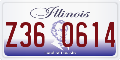 IL license plate Z360614