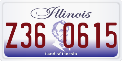 IL license plate Z360615