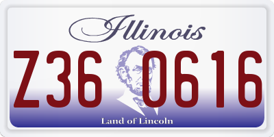 IL license plate Z360616