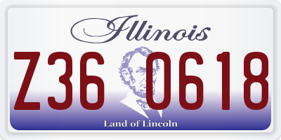 IL license plate Z360618