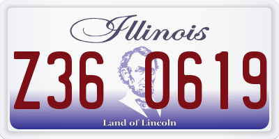 IL license plate Z360619