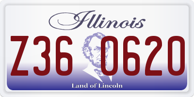 IL license plate Z360620