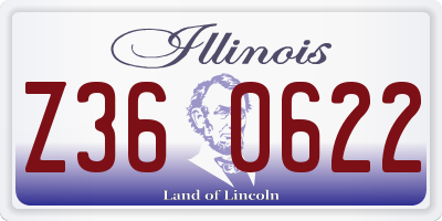IL license plate Z360622