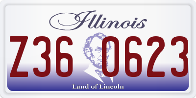 IL license plate Z360623