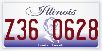 IL license plate Z360628
