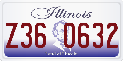 IL license plate Z360632