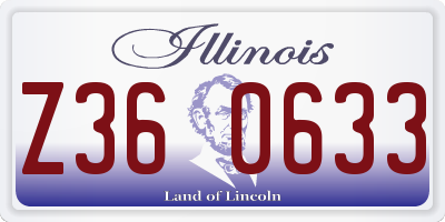 IL license plate Z360633