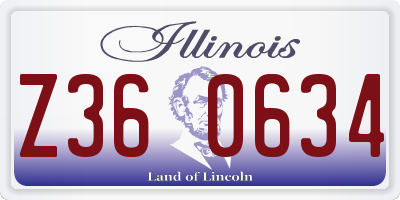 IL license plate Z360634