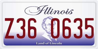 IL license plate Z360635