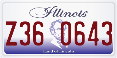IL license plate Z360643