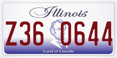 IL license plate Z360644