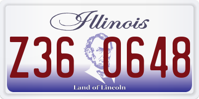 IL license plate Z360648