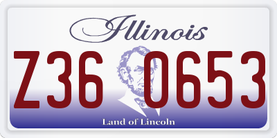 IL license plate Z360653