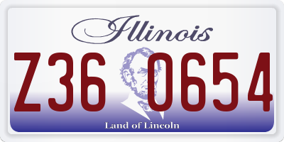 IL license plate Z360654