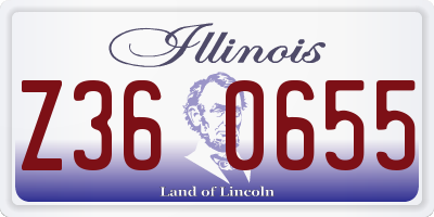 IL license plate Z360655