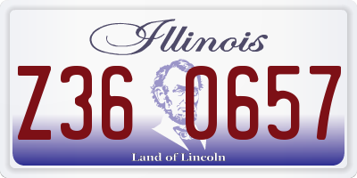 IL license plate Z360657
