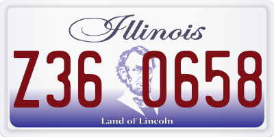 IL license plate Z360658