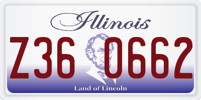 IL license plate Z360662