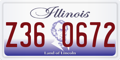 IL license plate Z360672