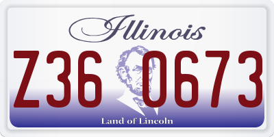 IL license plate Z360673