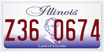 IL license plate Z360674