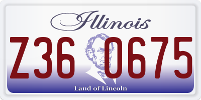 IL license plate Z360675