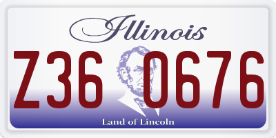 IL license plate Z360676