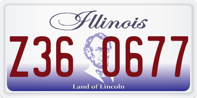IL license plate Z360677