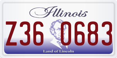IL license plate Z360683