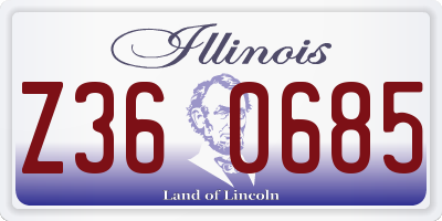 IL license plate Z360685