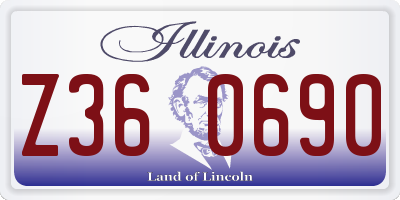 IL license plate Z360690