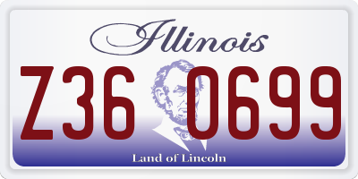 IL license plate Z360699