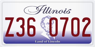 IL license plate Z360702