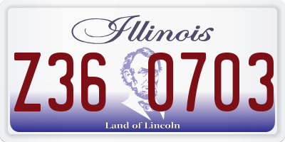 IL license plate Z360703