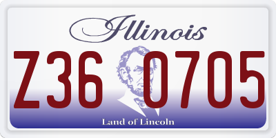 IL license plate Z360705