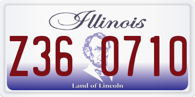 IL license plate Z360710