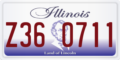 IL license plate Z360711