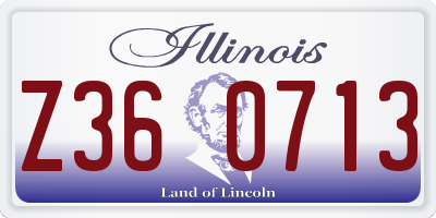 IL license plate Z360713